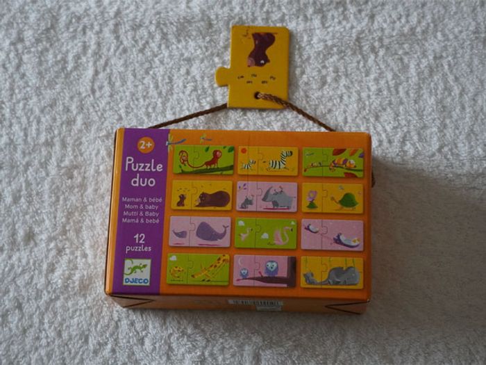 Jeu "Puzzle duo Maman et bébé" Djeco pour enfants (2 ans +) - photo numéro 2