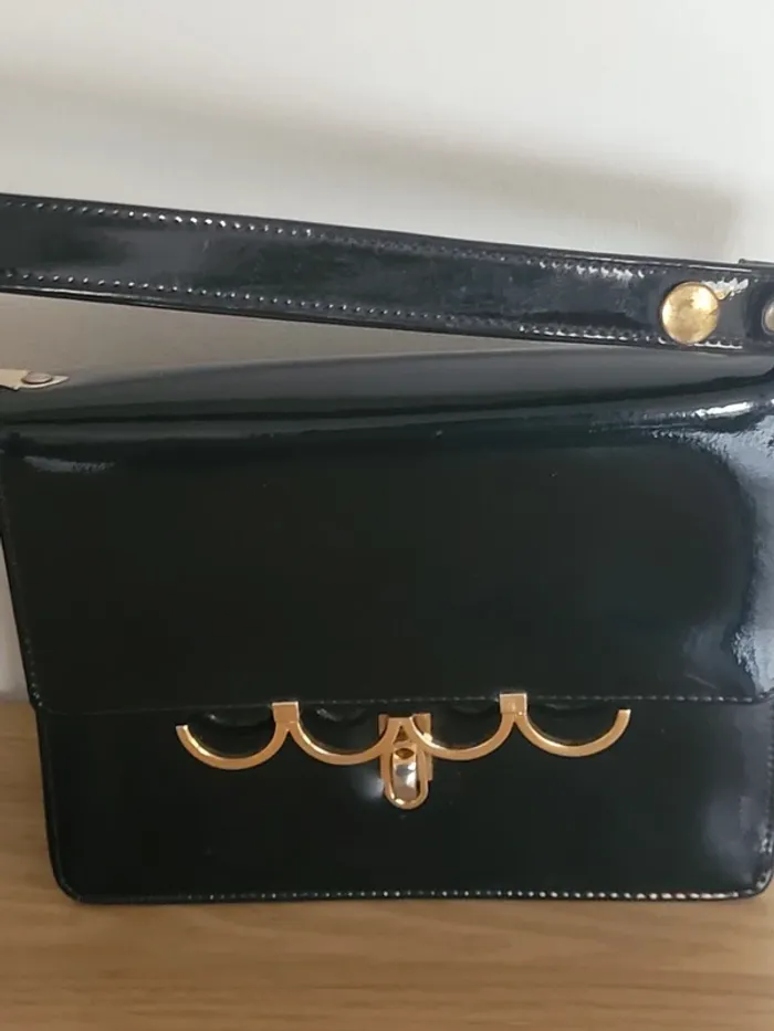 Sac à main en cuir vernis vintage - photo numéro 2