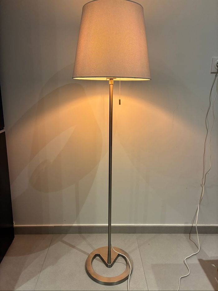 Lampadaire NYFORS nickelé blanc IKEA