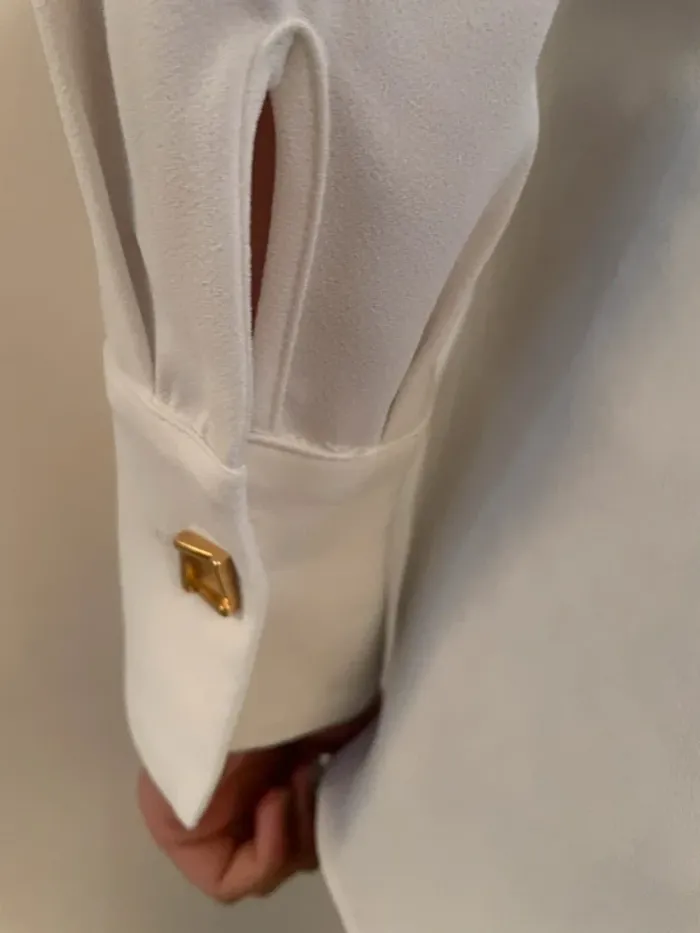 Chemisier blanc stylé et chic Zara 38 - photo numéro 4