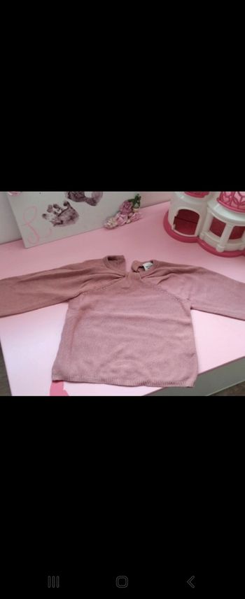 Pull vieux rose tao 18 mois
