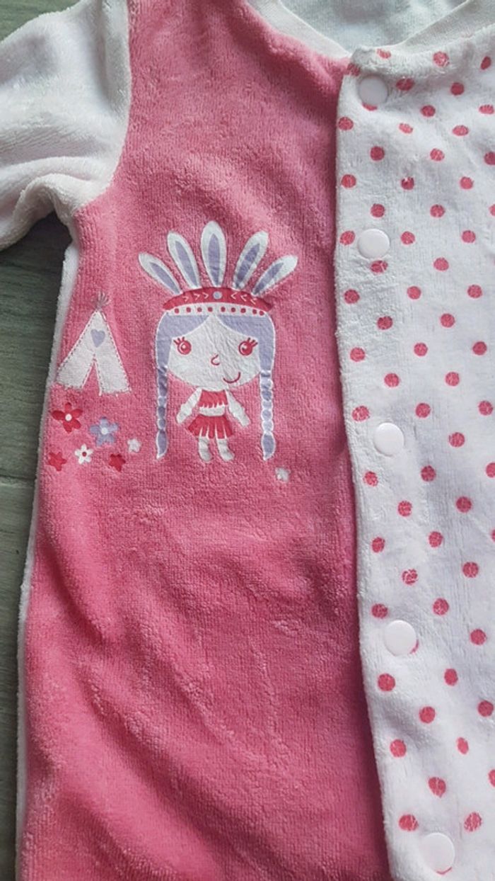 Pyjama rose 62 cm. - photo numéro 2