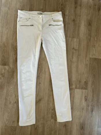 Women only pantalon jeans  en velours, blanc, taille 40