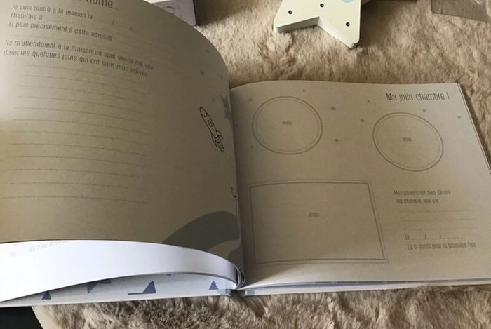 Magnifique coffret livre de naissance et veilleuse étoile en bois (0124) - photo numéro 10