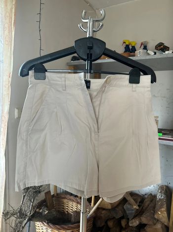 Short en toile beige