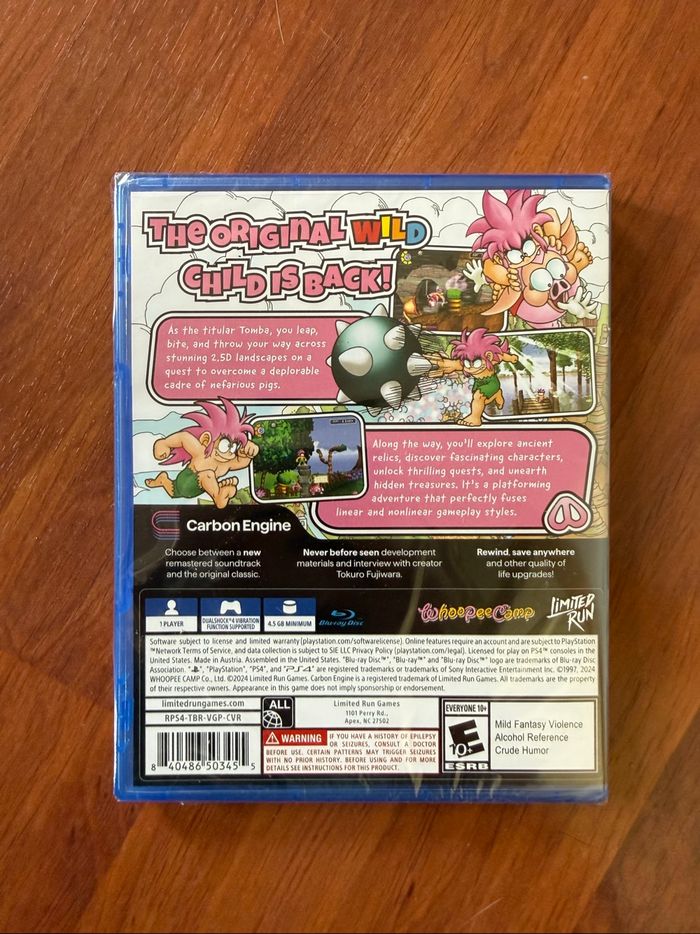Tomba! Special Edition Jeu Sony Playstation Ps4 / Ps5 NEUF sous blister Limited Run Games LRG - photo numéro 2