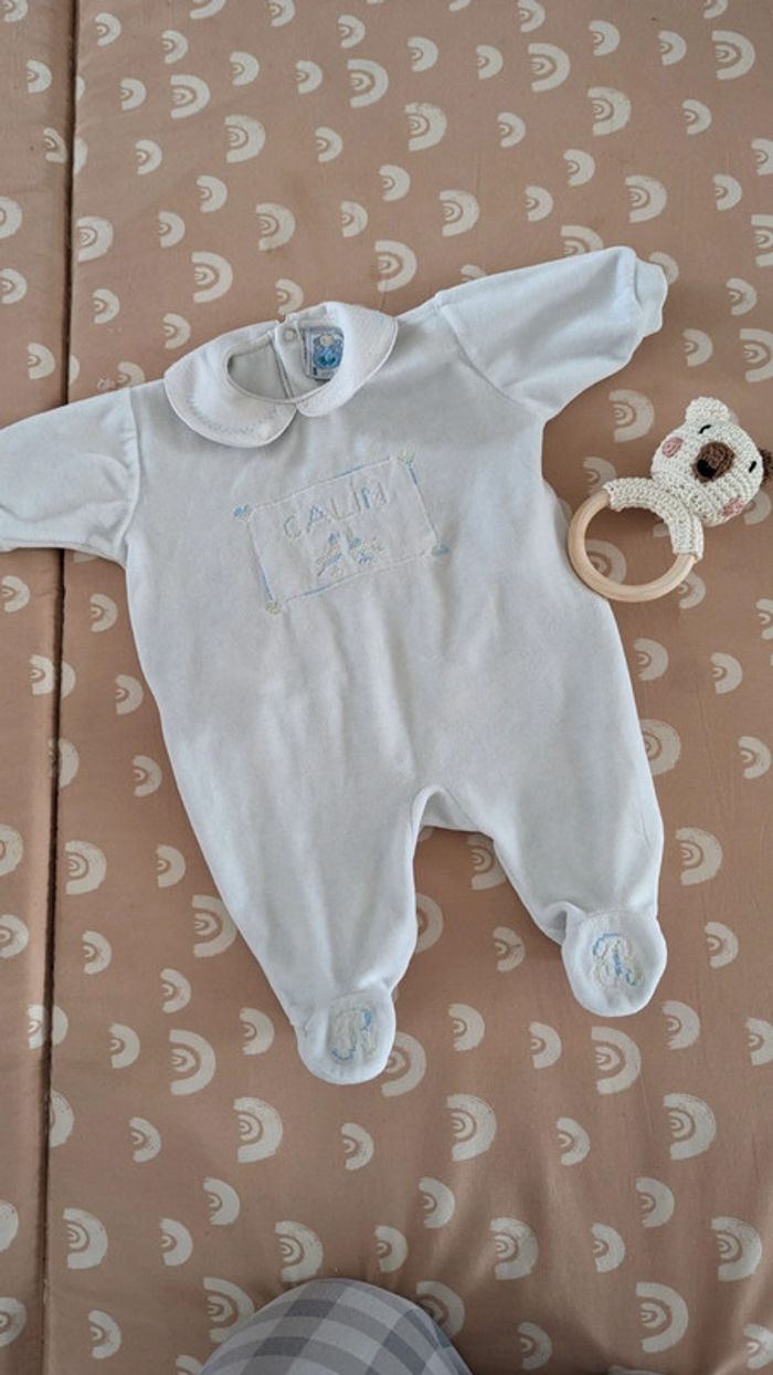 Pyjama 1 mois vintage ( 1997 ) en velour