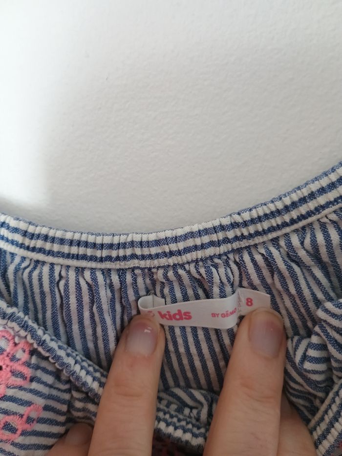 Blouse fille manches courtes 8 ans Gemo - photo numéro 3