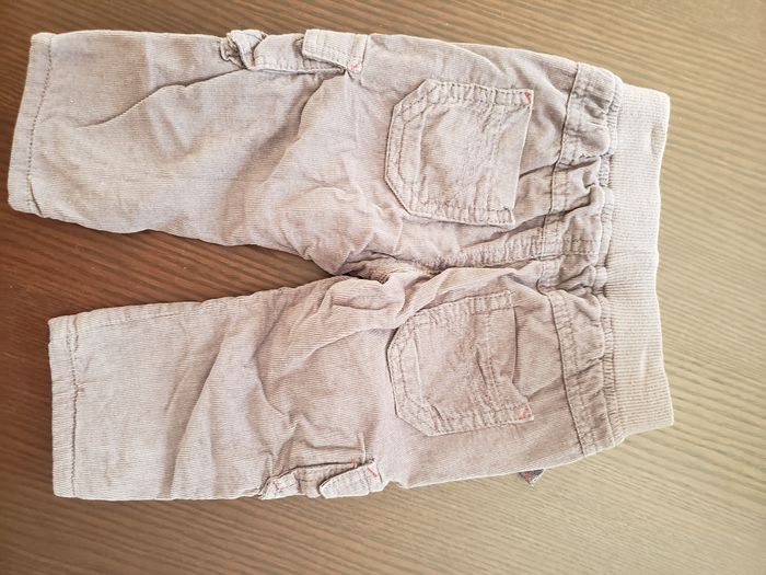 Pantalon gris en velour TAO 6 mois - photo numéro 3
