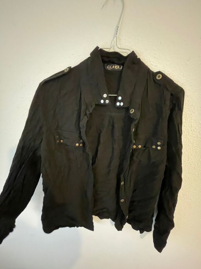 Chemise noir à manches longues