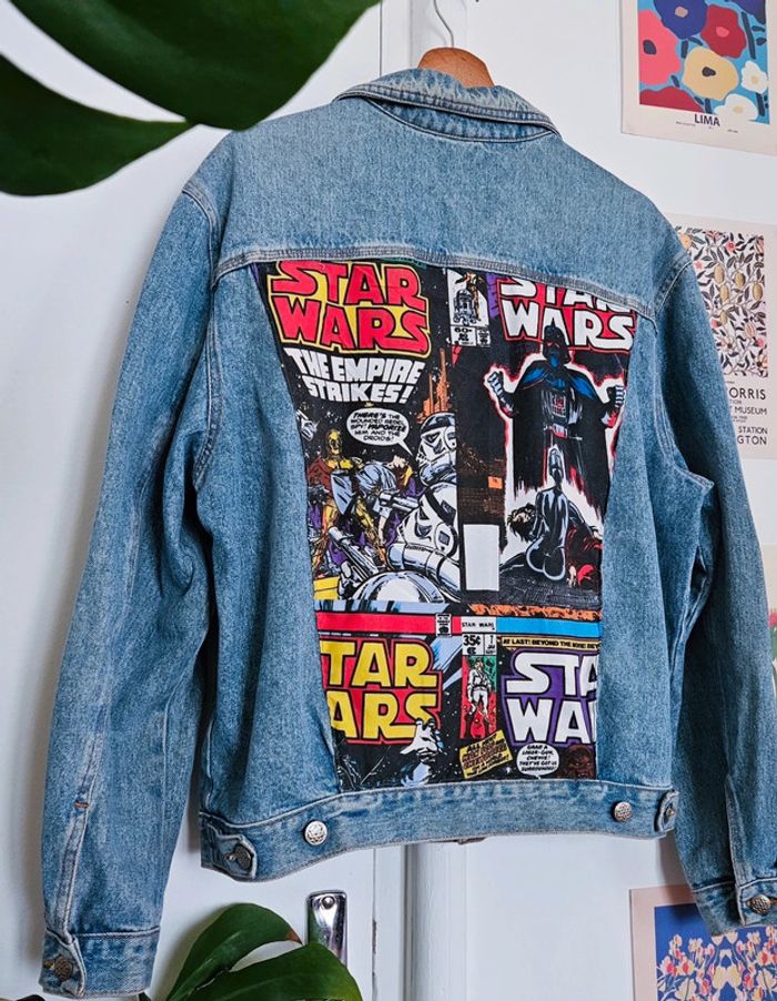 Veste en jean upcyclée Star Wars - photo numéro 2