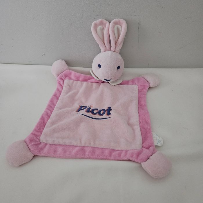 Doudou lapin picot rose