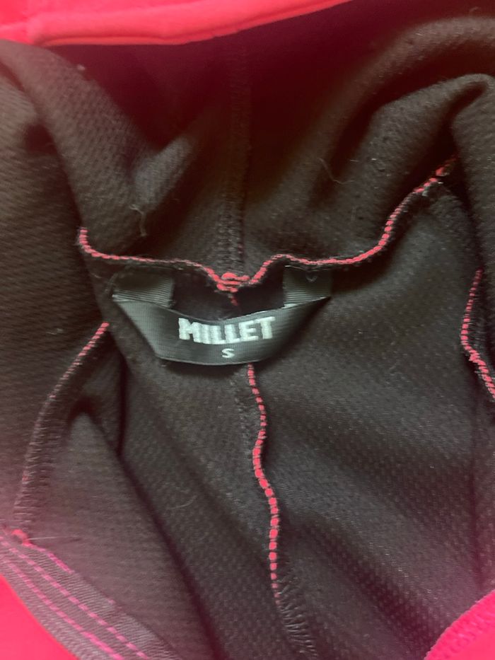 Veste Millet femme rose coupe vent softshell capuche taille S sport - photo numéro 3