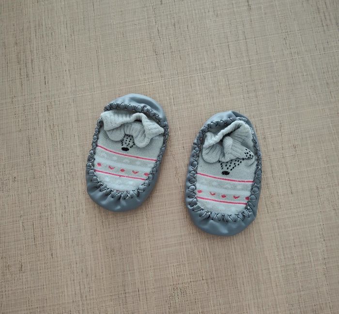 4 paires de chaussons chaussettes bébé - photo numéro 3