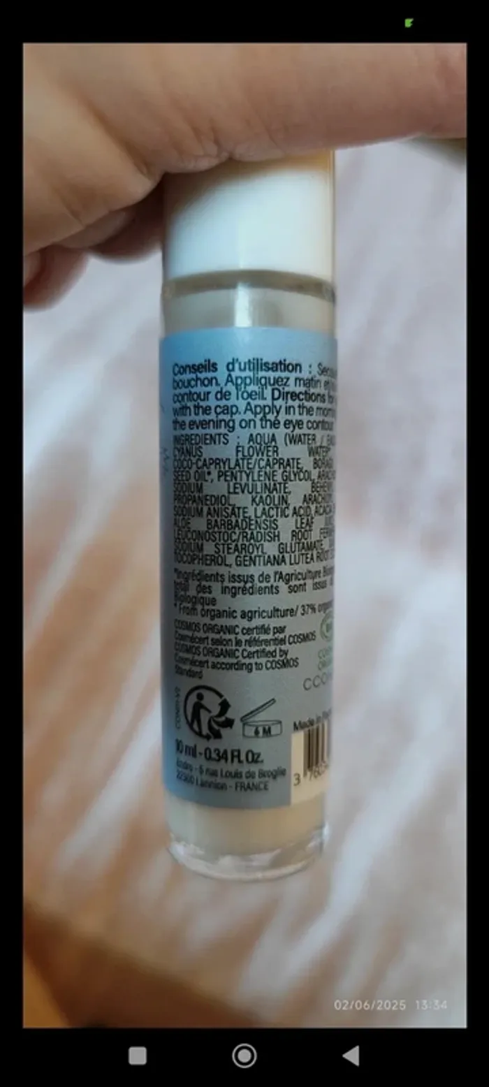 Endro Soin Contour des yeux Roll On Contour des yeux Bio Cernes Poches et Ridules 10 ml - photo numéro 6