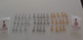 Lot de 42 attaches trombones 📎 Sophie le girafe