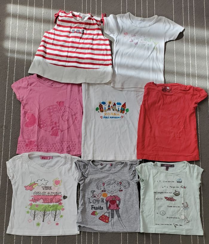 Lot de 8 tee-shirts fille 3 ans