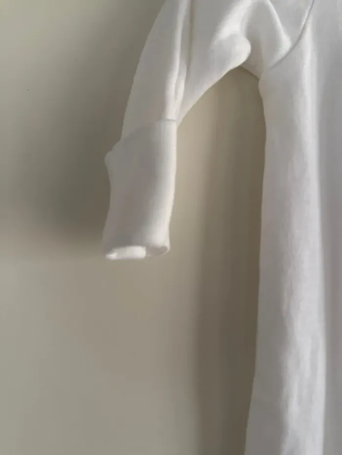 Grenouillère mixte blanche 0/1 mois - photo numéro 3