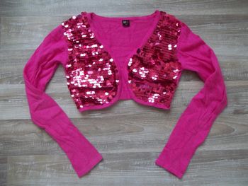 Boléro tricot et sequins rose SoHo 140