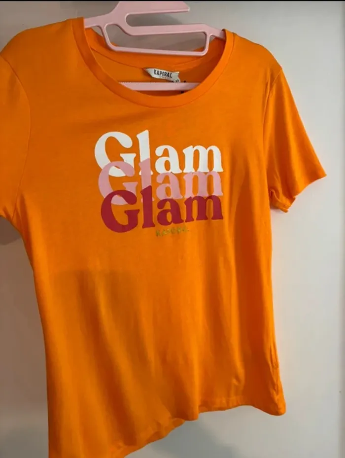 T-shirt orange “Glam” Kaporal taille XS- Neuf - photo numéro 3