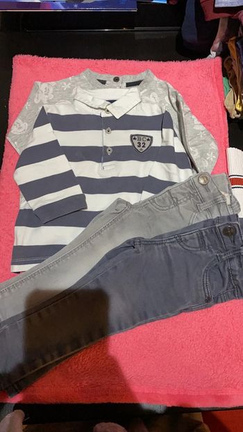 Ensemble jeans - pull et LM 9 mois