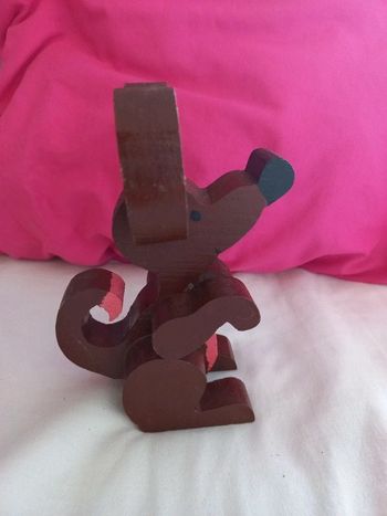 Souris en bois fait main décoration chambre enfant