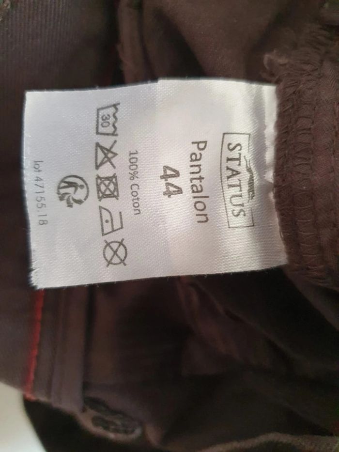 Pantalon chino marron homme taille 44 XXL status - photo numéro 7