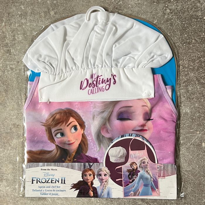 TABLIER + TOQUE La Reine des Neiges - Frozen - Disney - NEUF
