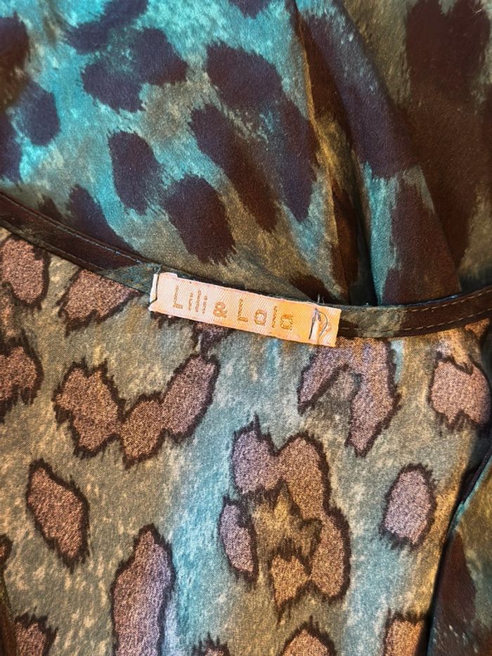 Robe longue imprimé léopard vert et noir Lili&Lala taille S - photo numéro 9