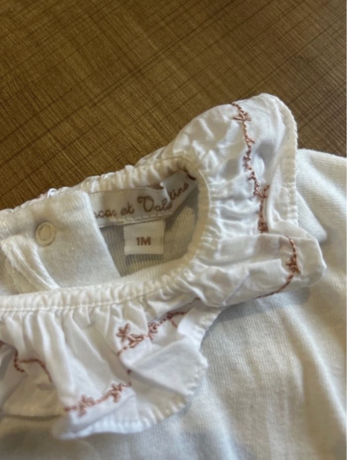 Pyjama en coton et bodies manches courtes bébé taille 1 mois Oscar et Valentine - photo numéro 4