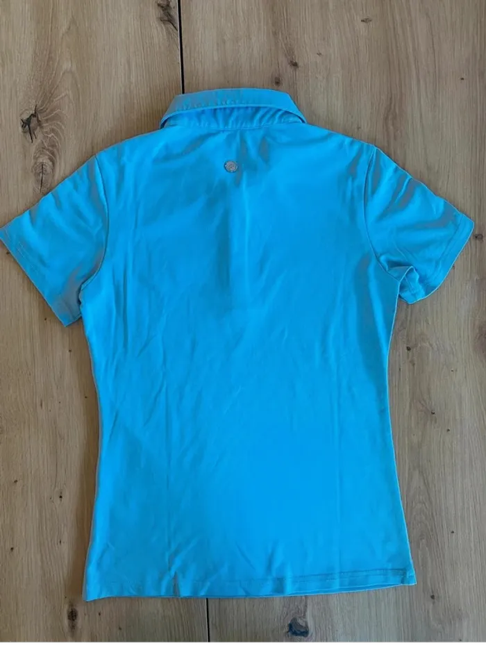 Polo Bleu  Clair  Harcour – Taille  S  –  Très  Bon  État - photo numéro 2
