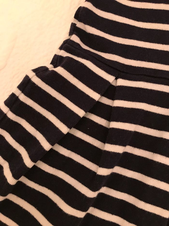 Robe à manches courtes à rayures marine et blanc - photo numéro 3