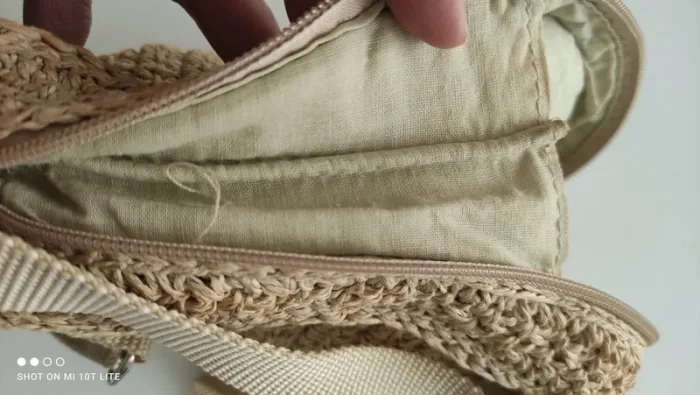 Petit sac à dos en paille vintage - photo numéro 8