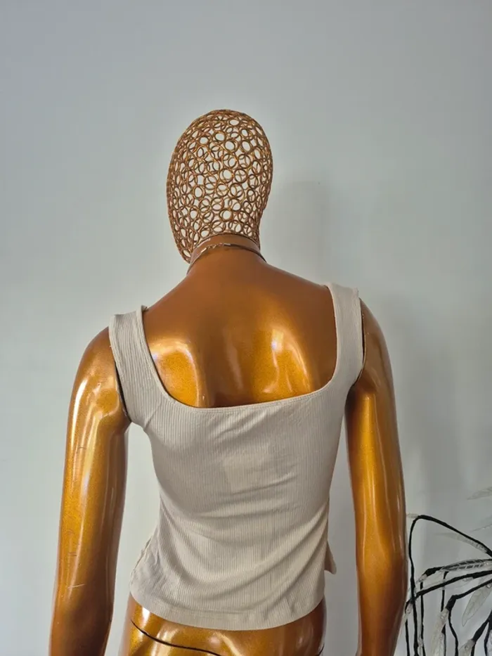 Débardeur Crème Femme Taille L/40 - photo numéro 2