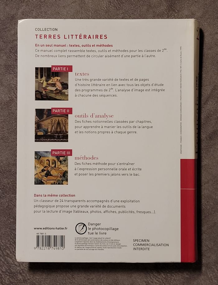 Français 2de - Manuel De L'élève Odile Marais - photo numéro 2