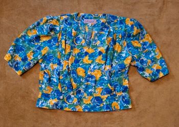 Blouse femme cache cœur fleurie made in France 🇨🇵