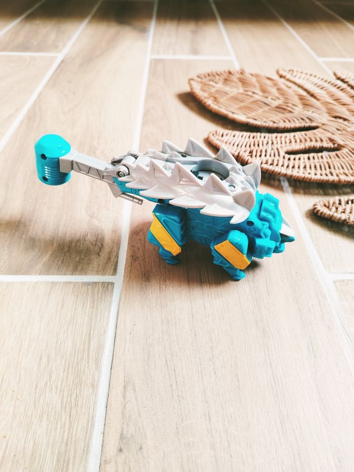 🙅 Power rangers dino charge gros zord dinosaure Ankylsaure bleu turquoise marque bandai