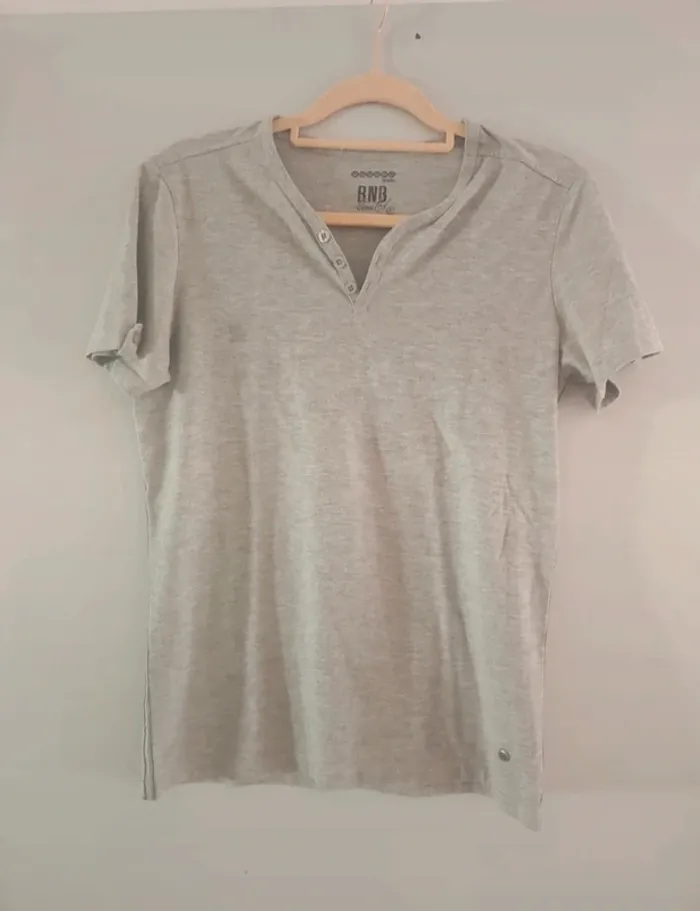 T-shirt gris chiné Bnb Jeans – Taille S - photo numéro 2
