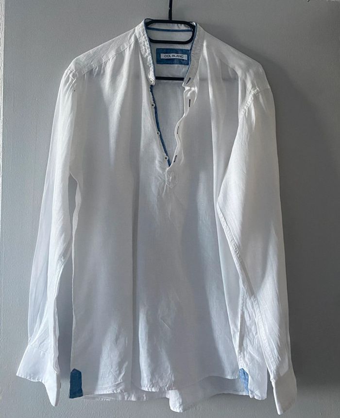 Chemise homme Col Blanc