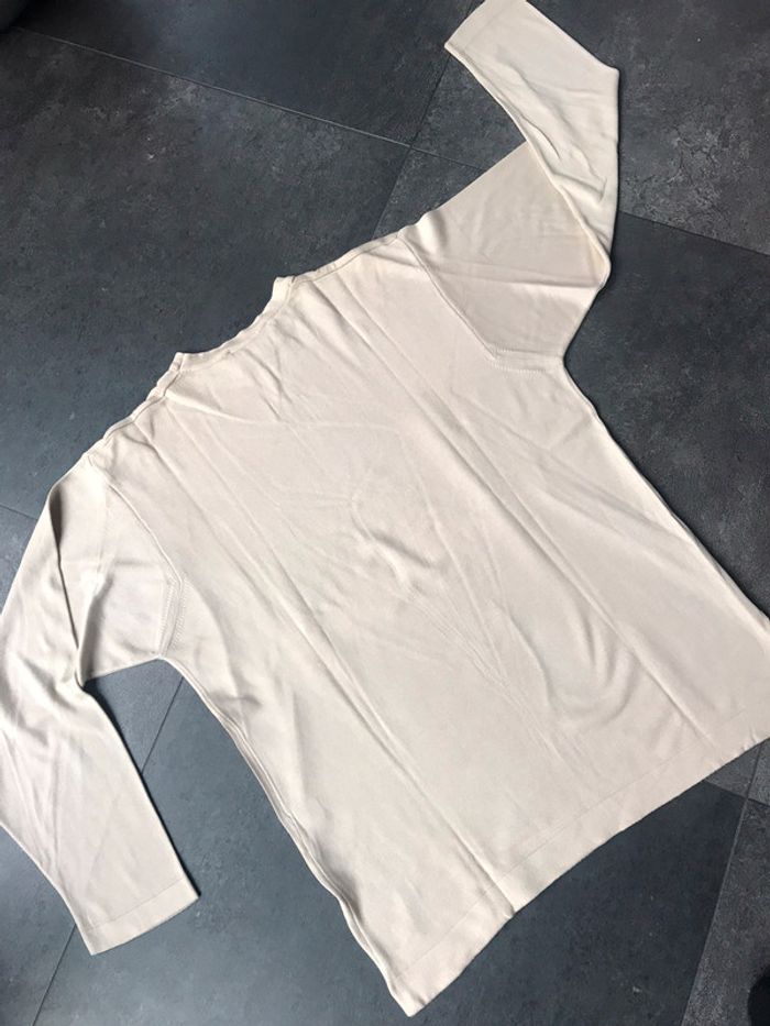 Pull fin beige homme Laurent Cerrer L - photo numéro 3