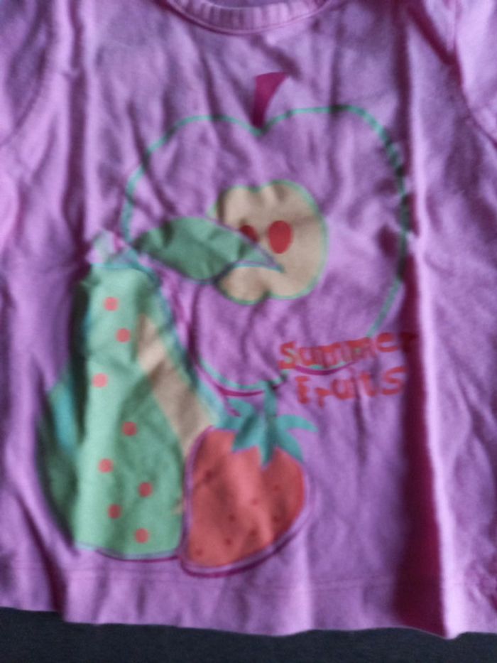 Tee shirt rose 18 mois - photo numéro 3