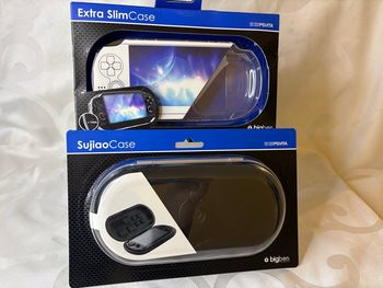 Lot protection pour ps vita coque transport sujiao + coque protection