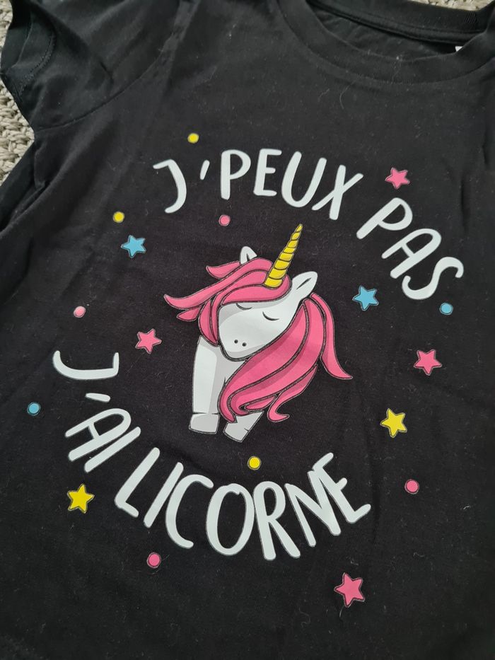 Tshirt manches courtes licorne - 3/4 ans - photo numéro 3