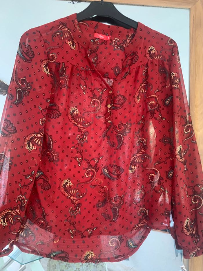Blouse transparente Tissaia taille 40 manches longues - photo numéro 2