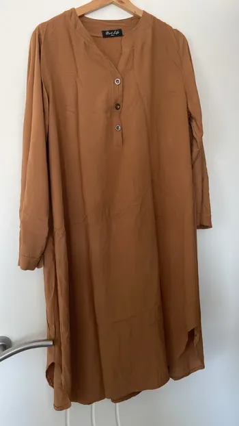 Tunique fluide camel - Style bohème chic - Taille M/L