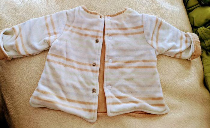 Veste velours molletonnée doublée 3 mois - photo numéro 3