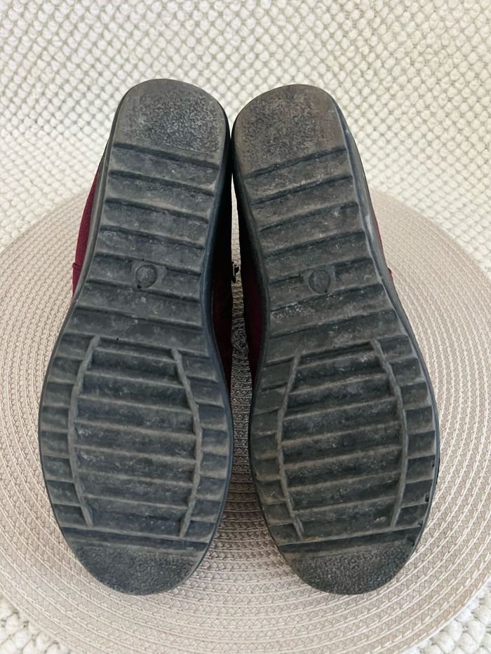 Bottines velours rouge bordeaux zippées taille 37 Lady Confort - photo numéro 4