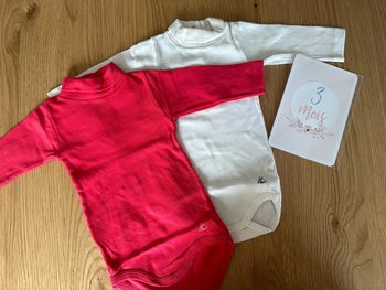 Lot bodies col roulé Petit bateau