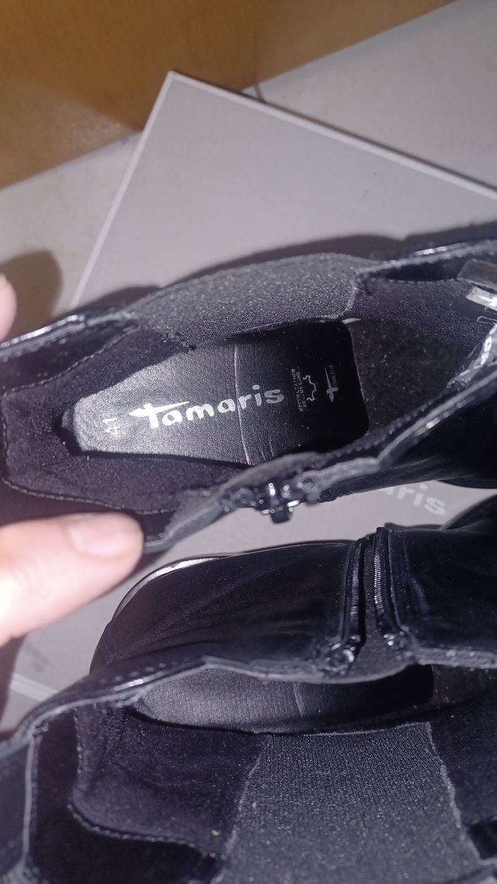 Bottine femme tamaris neuf 41 noir jamais porter - photo numéro 2