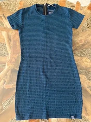 Robe courte moulante Superdry bleu marine femme 38
